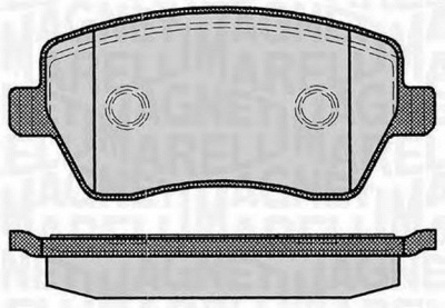 MAGNETI MARELLI 363916060347 -  Комплект тормозных колодок, дисковый тормоз